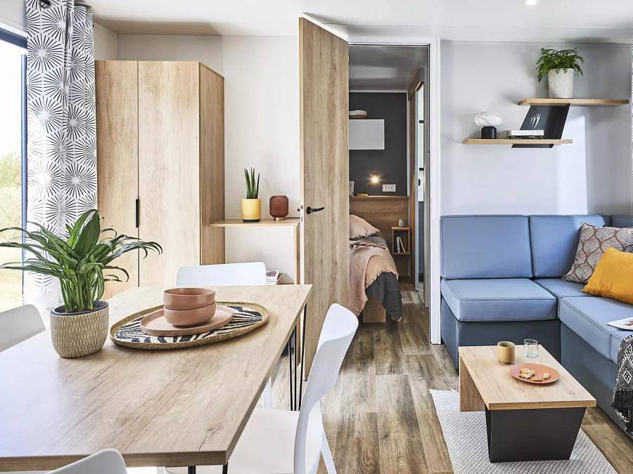 Camping Le Domaine de Mesqueau - Lodge 4 personen - Lodge Premium 3 Zimmer 4 Personen + Tv in Plougasnou, Ceinture Dorée