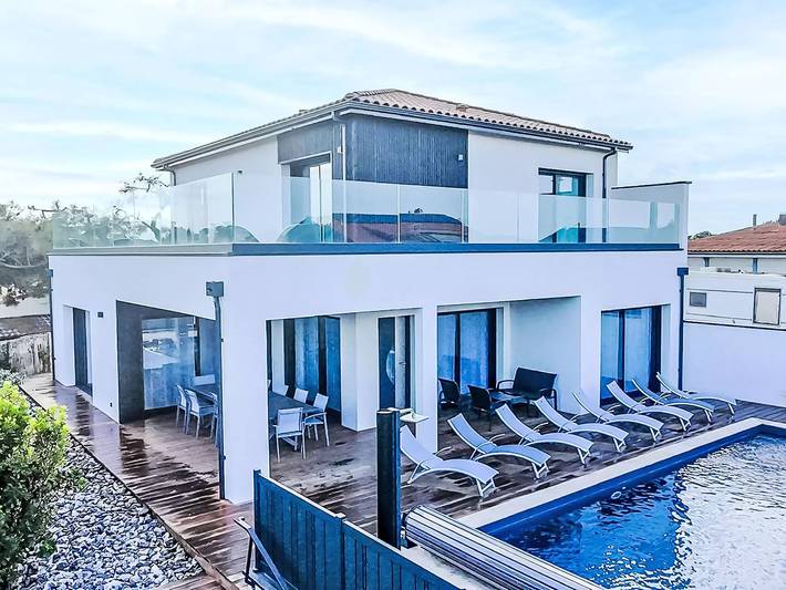 Villa pour 12 personnes, avec terrasse et piscine à Moliets-et-Maa