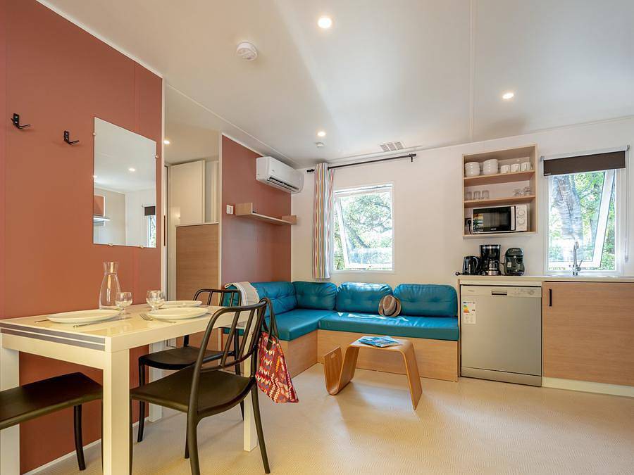 Camping Capo d'Orso - Mobilheim 4 personen - Mobilheim | Comfort | 2 Zi. | 4 Pers. | Erhöhte Terrasse | Klim. in Le Saline, Palau (Sardinien)
