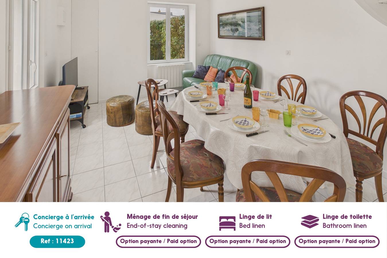 Maison pour 8 - barbecue et jardin - tout à pied in Guilvinec, Region de Quimper