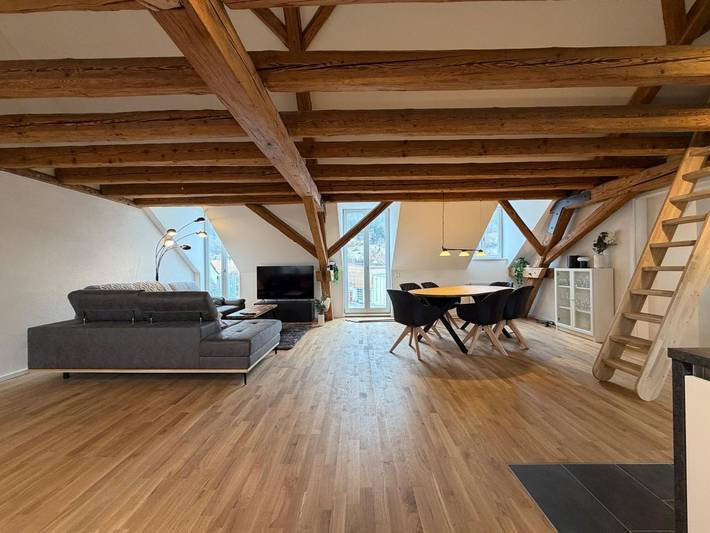 Ganze Wohnung, Schloss Espasingen Apartment 4 - Penthouse-Apartment im historischen Schloss in Espasingen, Stockach