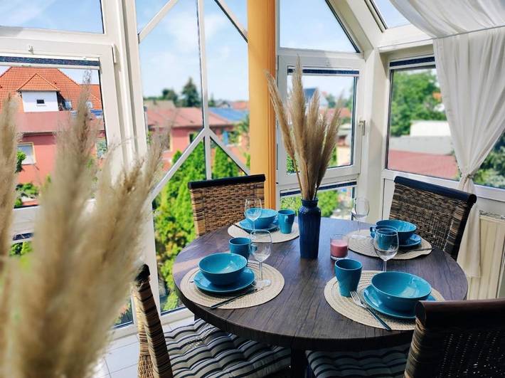 Ferienwohnung für 4 Personen, mit Ausblick und Garten am Zwenkauer See - 2