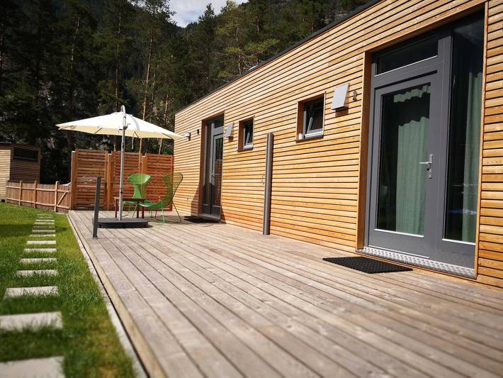 Ferienwohnung für 4 Personen, mit Terrasse und Garten sowie Ausblick