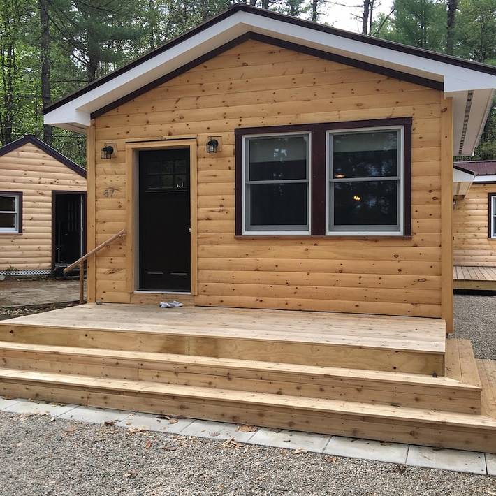 Log cabin for 7 people, with terrace in New Hampshire
