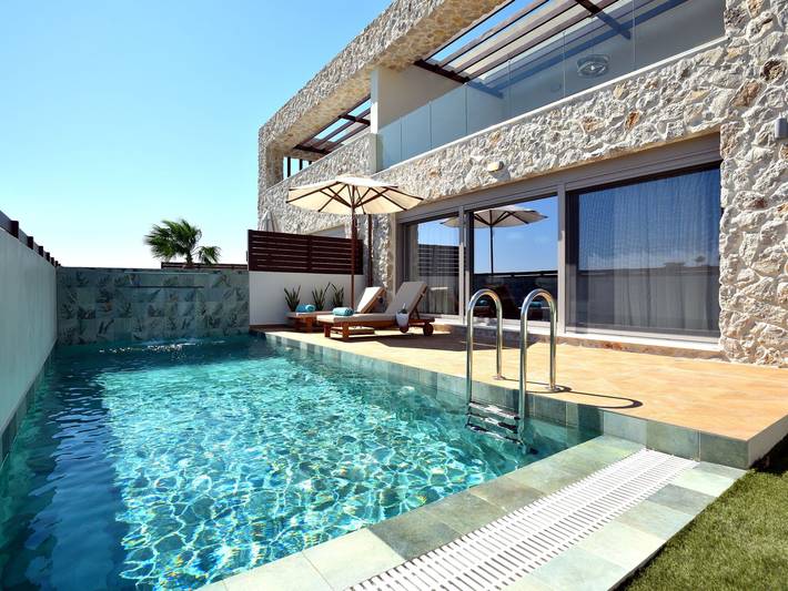 Ferienhaus für 2 Personen, mit Pool und Balkon sowie Garten auf Rhodos