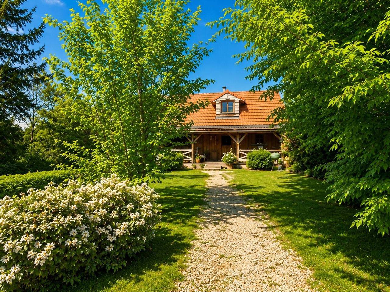 Holzchalet am Crescent See - 6-7 Pers., rustikaler Charme & moderner Komfort in Marigny-l'Église, Naturpark Morvan