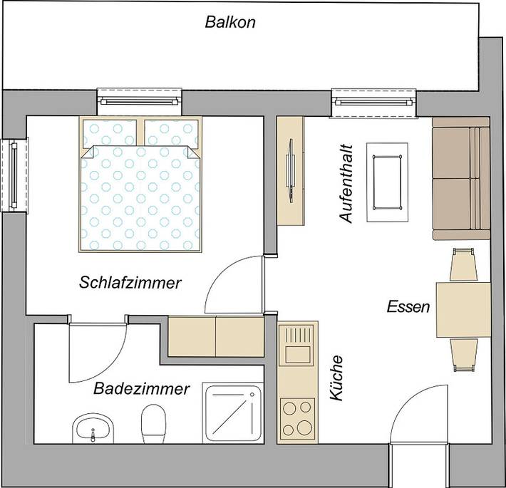 Ferienwohnung für 3 Personen, mit Sauna und Garten sowie Balkon in Halblech