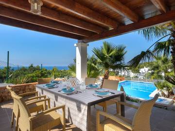 Villa in Cala Vedella, Sant Josep de sa Talaia für 8 