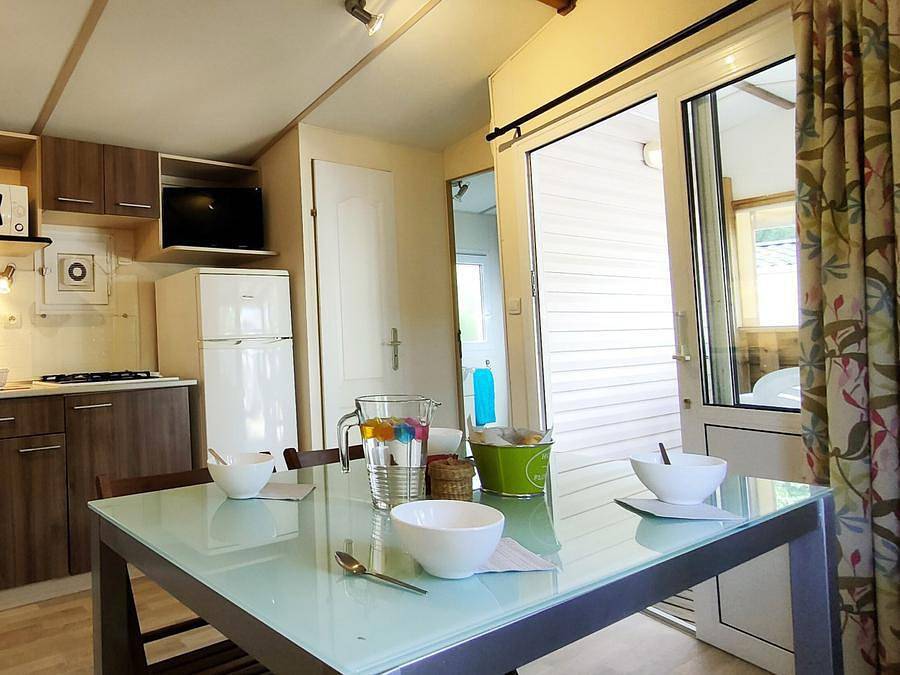 Camping Tikayan Clau Mar Jo - Mobilheim 3 personen - Dakota Eco in Bormes-les-Mimosas, Parc national Port-Cros