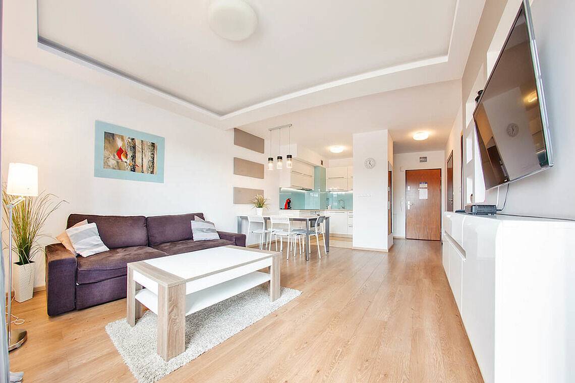 Cały apartament wypoczynkowy, Apartament wakacyjny dla 4 osób z balkon in Ustka, Morze Bałtyckie