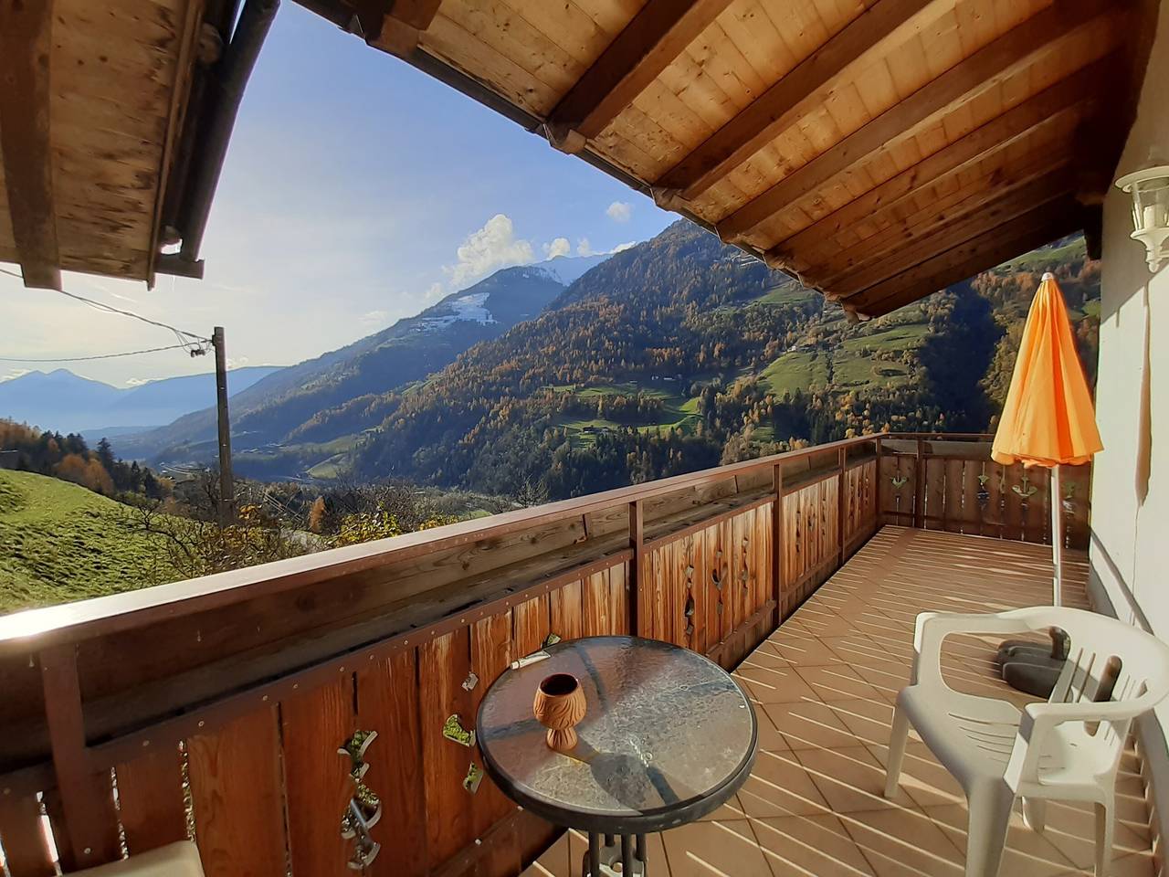 Ganze Wohnung, Gemütliche Ferienwohnung Strickerhof 1 mit Bergblick & Balkon in Sant'Orsola, St. Leonhard in Passeier