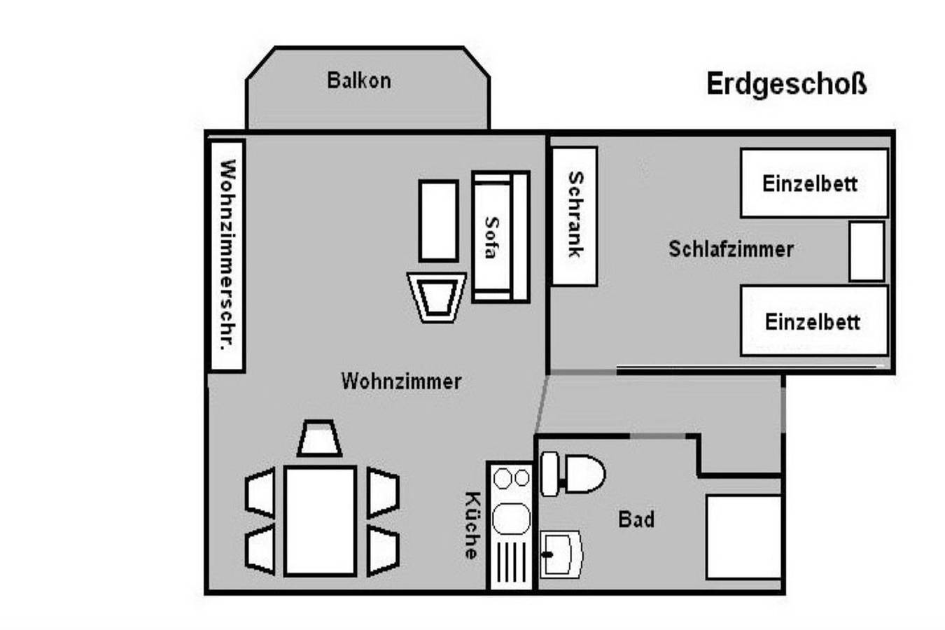 Ganze Wohnung, Komfortable Ferienwohnung mit Balkon, strandnah im Hochparterre in Fkk Strand Duhnen, Cuxhaven