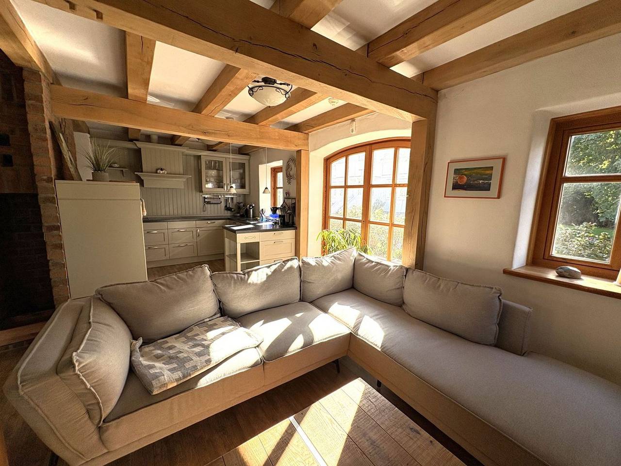 Stenhuus Wiek – charmant & erholsam wohnen - Ferienwohnung Stenhuus: 82 m² Urlaubsgenuss mit Garten, Sauna und Kamin in Wiek, Rügen