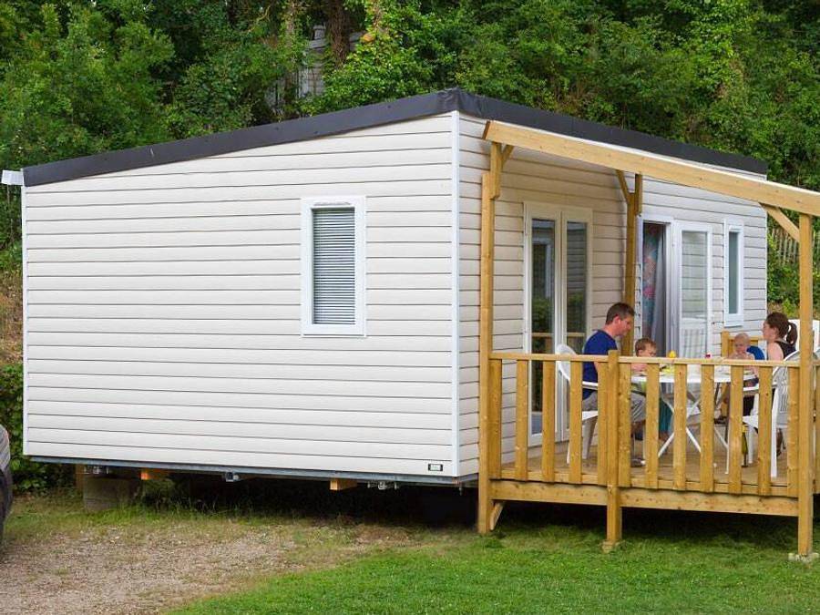Camping L’Île du Rhin - Mobilhome 5 personnes - Mobil-home | Comfort | 2 Ch. | 5 Pers. | Terrasse surélevée | Clim. in Biesheim, Région de Colmar