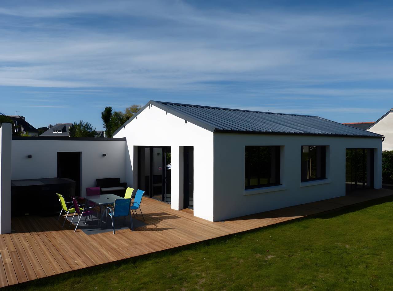 Maison "Hâvre de Paix Perros", spa, una sola planta, jardín in Perros-Guirec, Costa de granito rosa