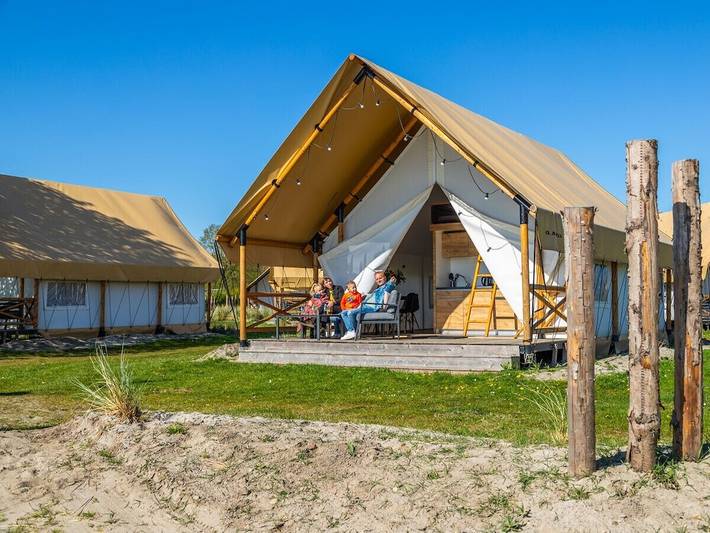Glamping voor 4 personen, met terras, met huisdier aan het Veluwemeer