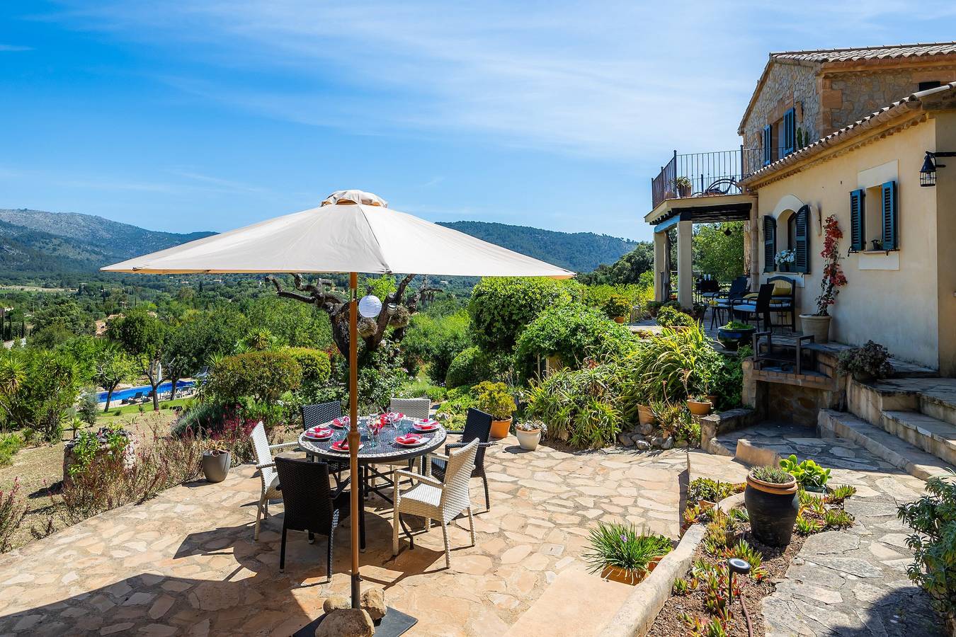 Landhaus 'Can Puput' mit Panoramablick auf die Berge, Wlan und Klimaanlage in Campanet, Mallorca Inselmitte