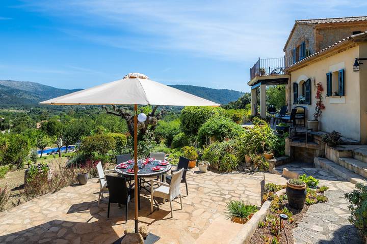 Landhaus 'Can Puput' mit Panoramablick auf die Berge, Wlan und Klimaanlage in Campanet, Mallorca Inselmitte