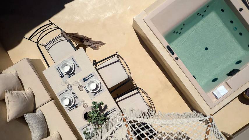 Villa pour 8 personnes, avec jardin ainsi que vue sur l’océan et terrasse à Santorin - 3