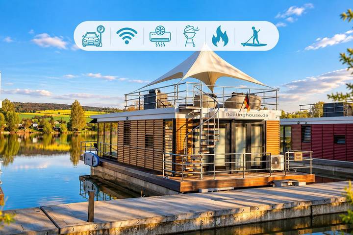 Ferienhaus für 4 Personen, mit Terrasse und Seeblick sowie Ausblick in Höxter
