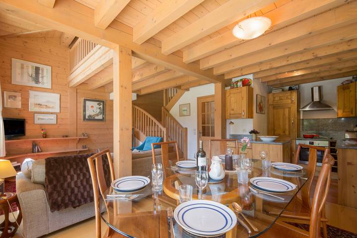Chalet pour 6 personnes, avec balcon, adapté aux familles à Chamonix-Mont-Blanc - 3