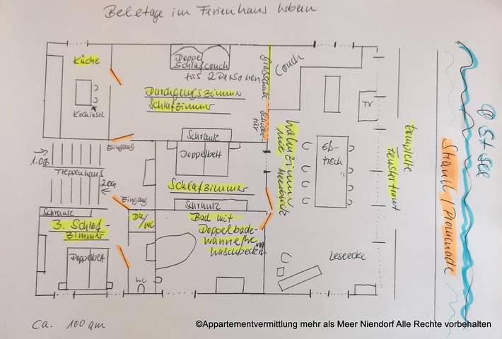 Ferienwohnung für 6 Personen, mit Meerblick und Balkon in Timmendorfer Strand