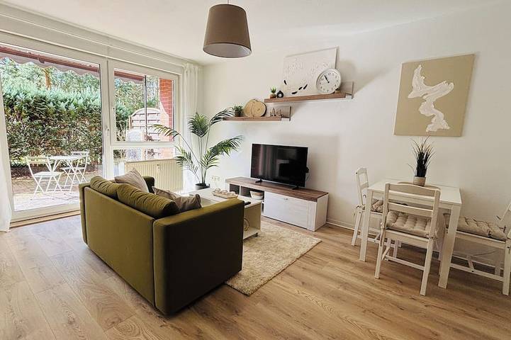 Appartement de vacances pour 3 personnes, avec Terrasse et Jardin