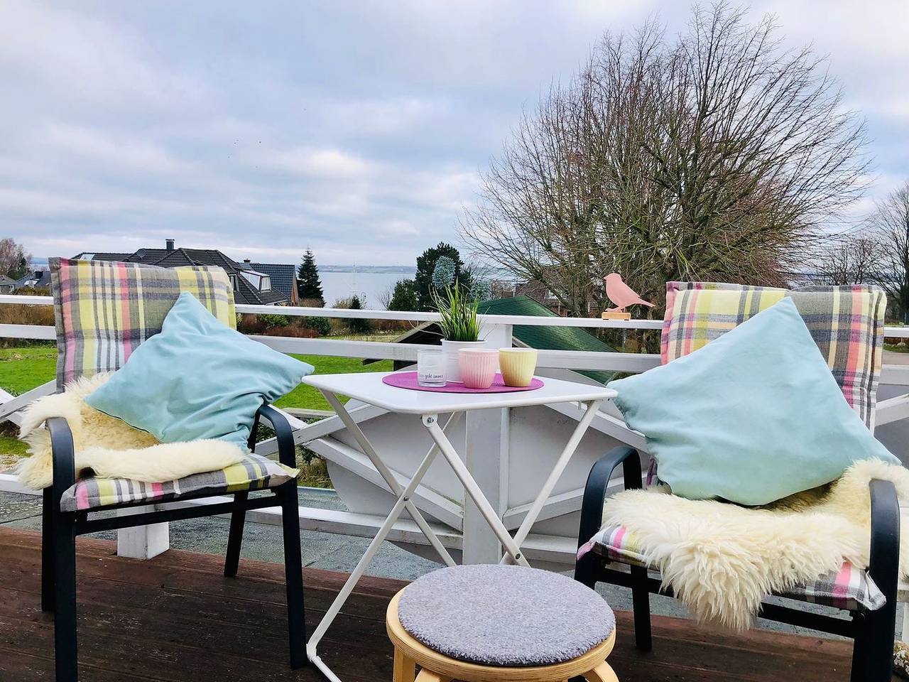 Ganze Wohnung, Ferienwohnung Nordlicht mit Meerblick-Balkon für bis zu 2 Pers. (mit Kind/Hund) in Westerholz, Schleswig-Flensburg