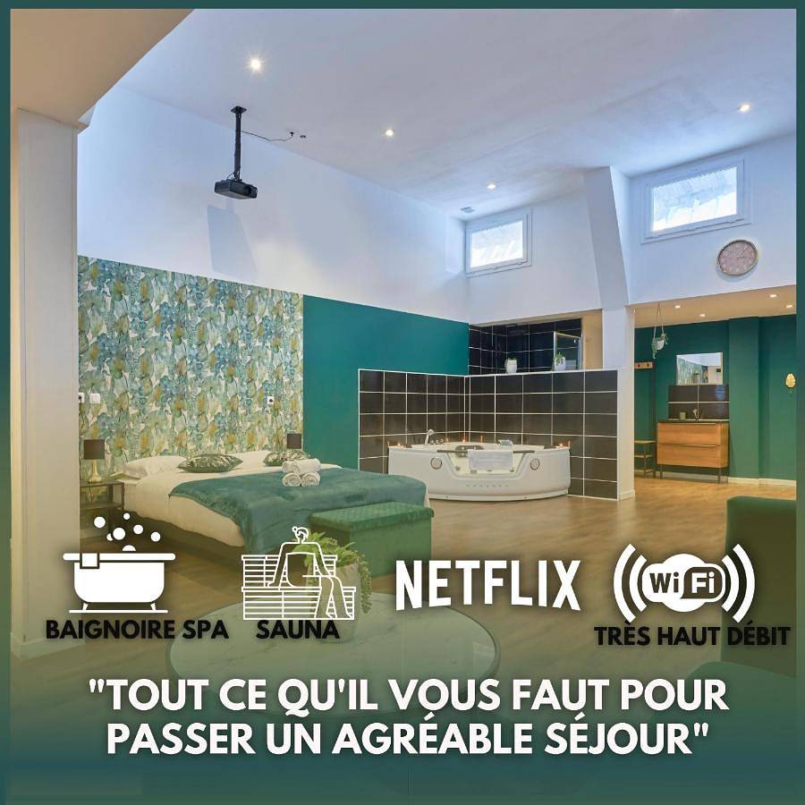 Appartement entier, Ng Prestige - Nain I Suite Spa Privatif Premium I Jacuzzi - Sauna - Netflix - Projecteur in Roubaix, Région de Lille