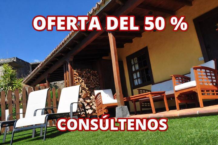 Chalet para 3 personas, con jacuzzi y jardín en La Palma