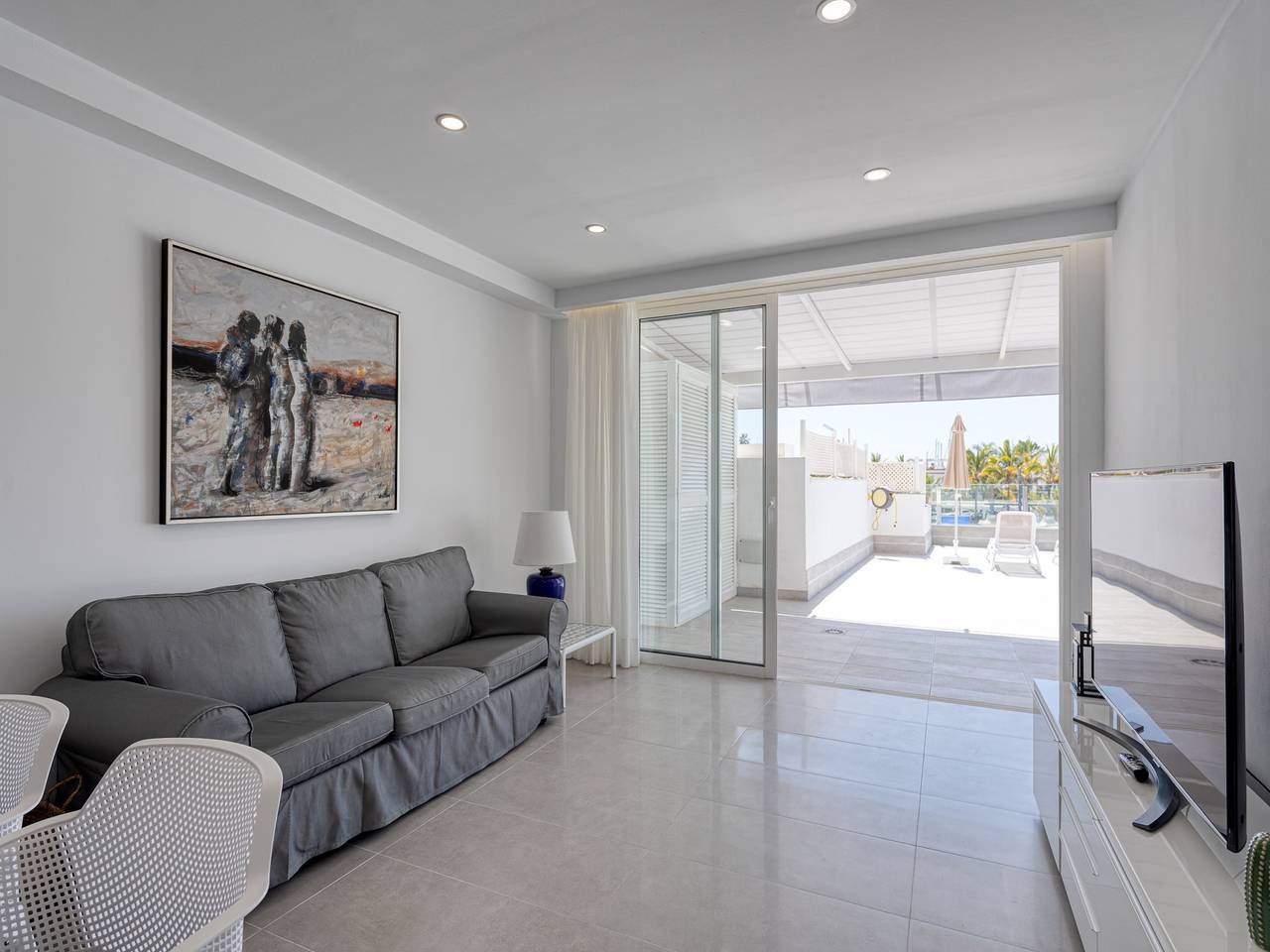 Wohnung in Playa de Mogán mit Meerblick in Puerto de Mogan, Lomo Quiebre