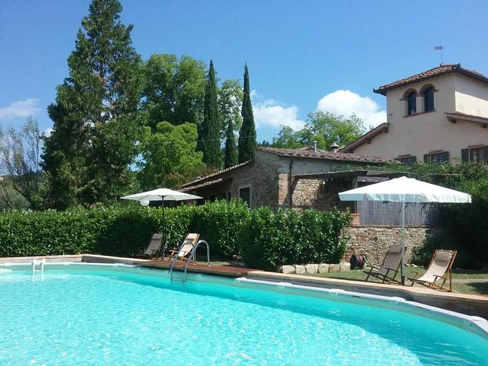 Villa voor 16 personen, with Terras and Tuin as well as Zwembad and Uitzicht in San Casciano in Val di Pesa