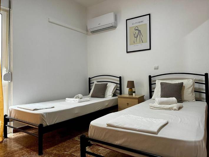 Vakantieappartement voor 3 personen, met tuin en uitzicht in Kos Stad