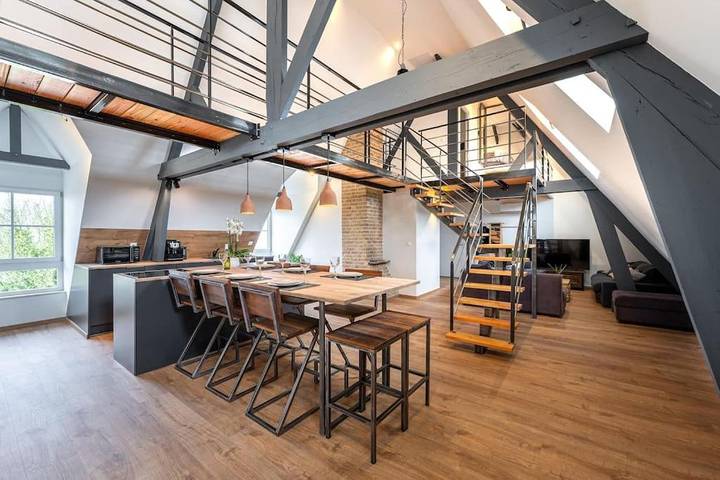 Gîte pour 8 personnes, avec Vue dans Zuytpeene