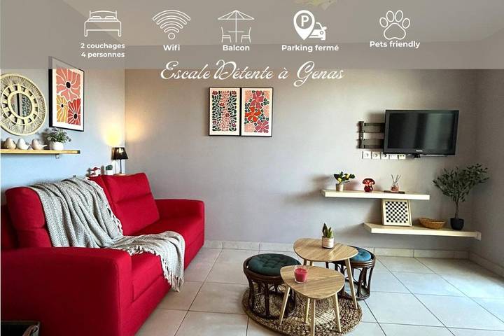 Appartement de vacances pour 4 personnes, avec balcon