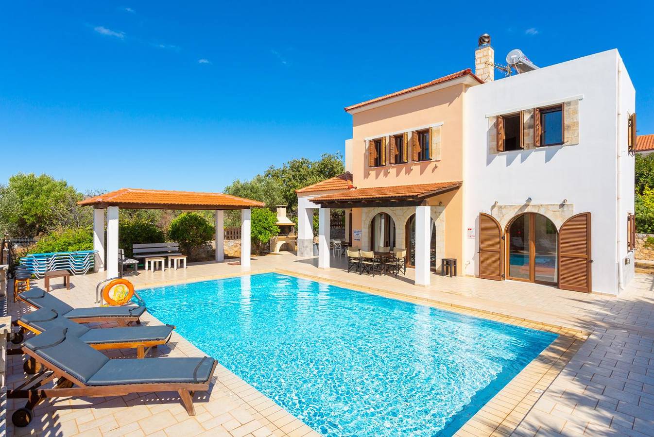 Villa per 7 persone con terrazza in Kefalas, Vamos