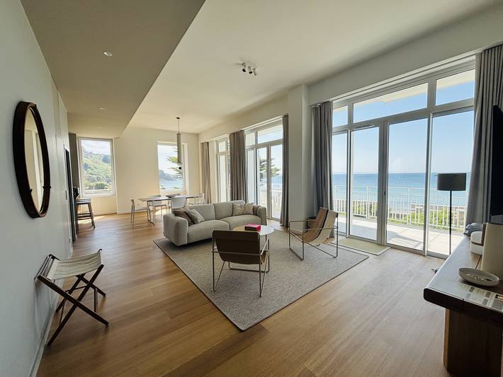 Gîte pour 6 personnes, avec vue sur l’océan et jardin dans Plage Tresmeur