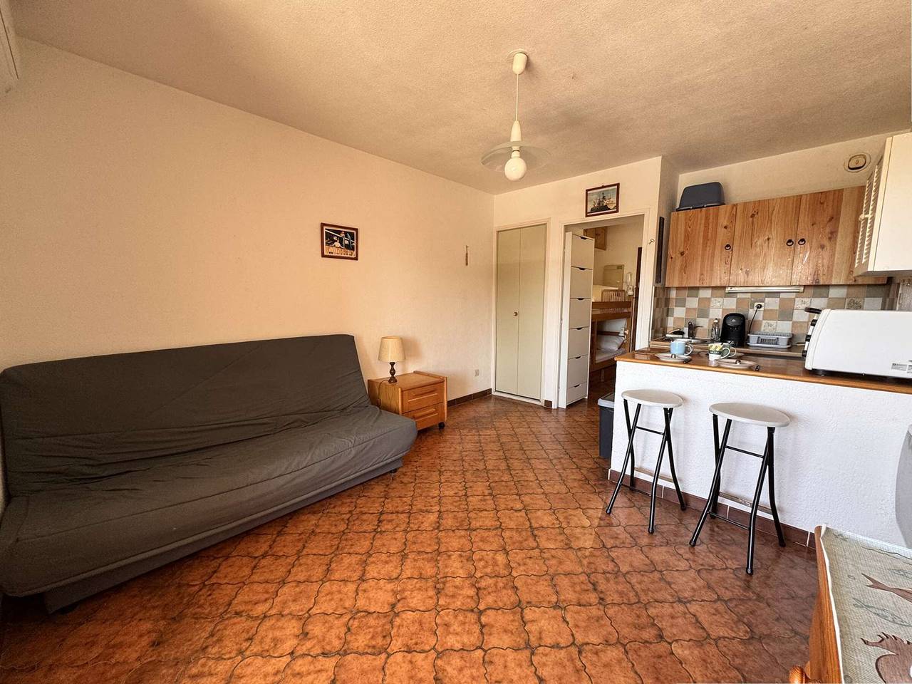 Ganze Wohnung, Studio-Kabine in Brusc, nah am Meer, 4 Schlafplätze in Six-Fours les Plages, Toulon Region