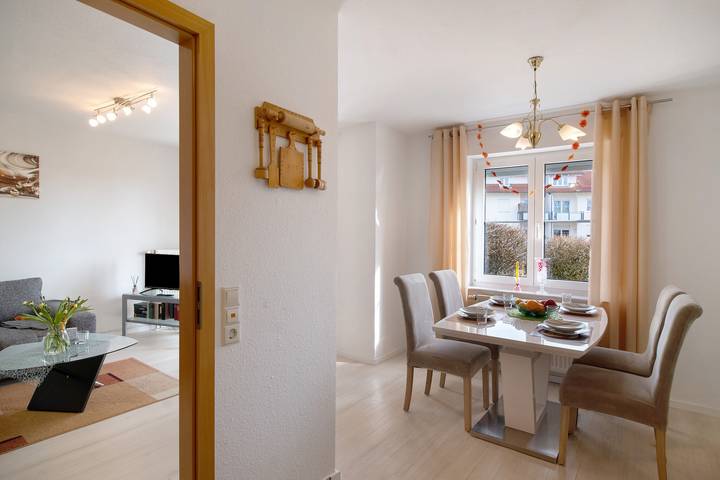 Geheel appartement, Rustige vakantiewoning in Bad Saulgau met bergzicht, privéterras en wifi in Bad Saulgau, Region Bodensee-Oberschwaben