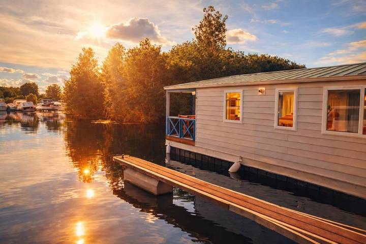 Bateau pour 6 personnes, avec jacuzzi ainsi que balcon et bassin pour enfant, adapté aux familles dans Côte-d'Or - 3