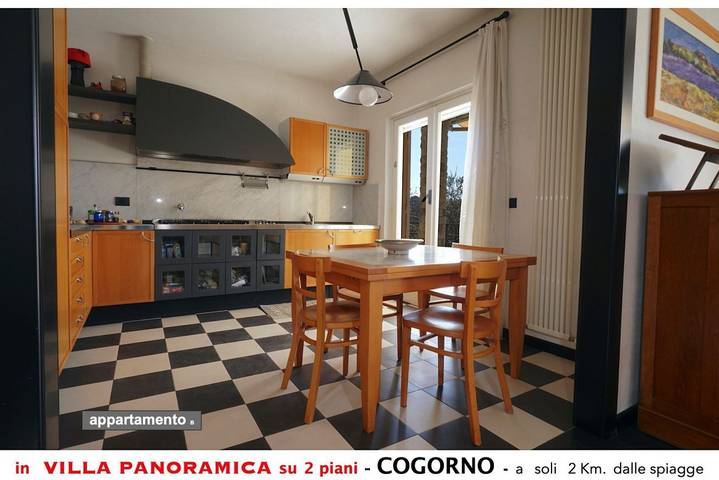 Appartamento intero, Appartamento B in villa con vista panoramica in San Salvatore, Cogorno