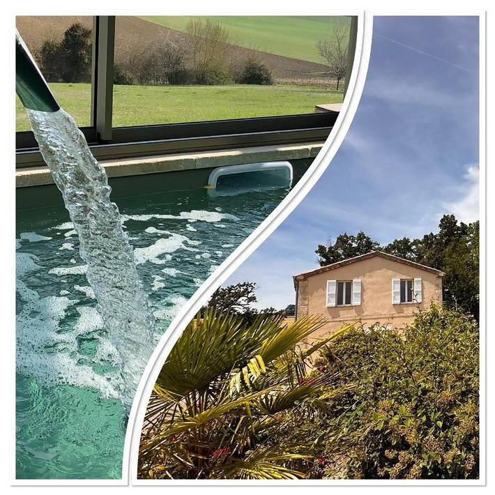 Maison de vacances pour 6 personnes, avec piscine ainsi que vue et jardin