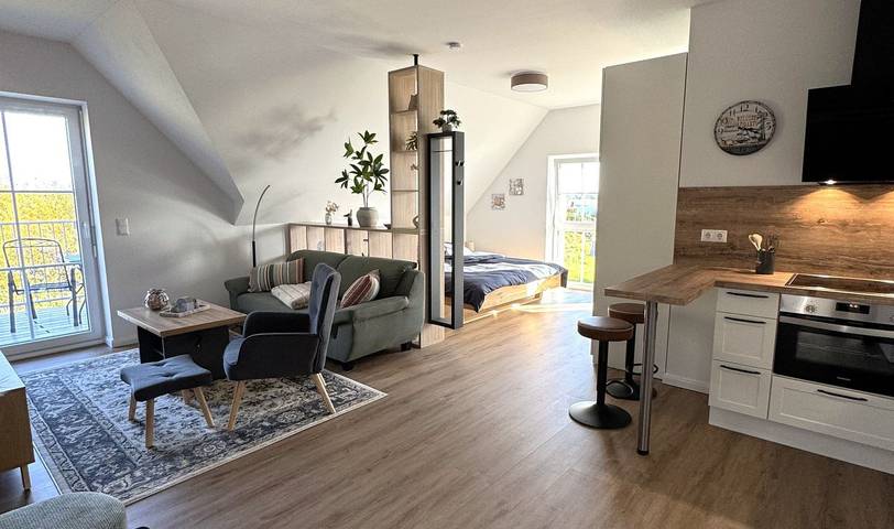 Ferienwohnung für 2 Personen, mit Balkon und Ausblick sowie Seeblick in Poseritz - 3