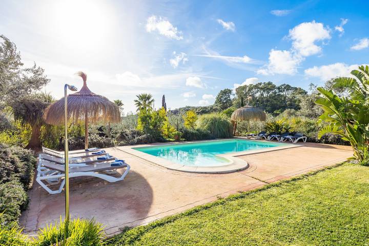 Charmante Villa mit Bergblick, Wlan und Klimaanlage in Selva in Selva, Mallorca Inselmitte