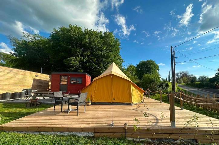 Tente pour 4 personnes, avec jardin et vue, animaux acceptés dans les Ardennes - 2