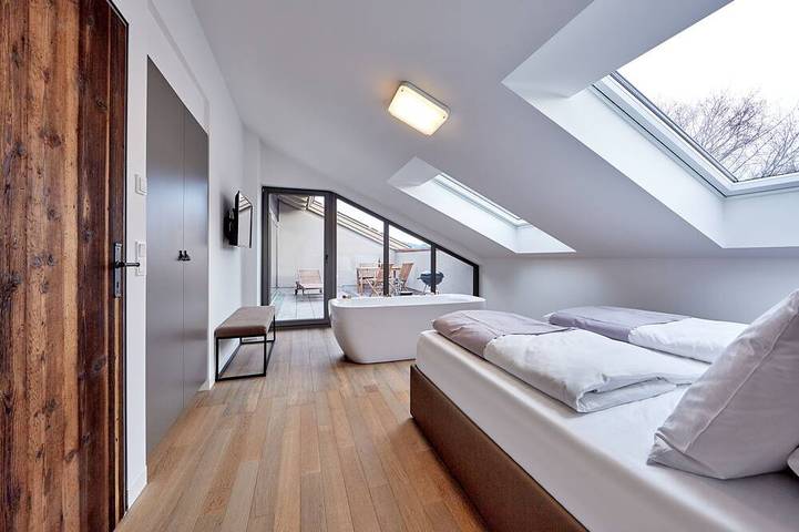 Ferienwohnung für 2 Personen, mit Sauna und Balkon in Das Blaue Land - 2