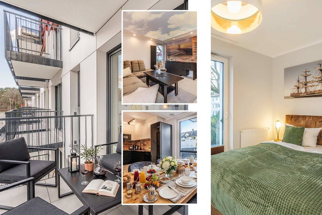 Cały apartament, Apartament wakacyjny dla 5 osób z balkon in Świnoujście, Zalew Szczeciński