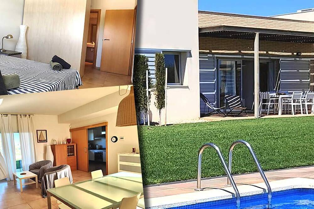 Casa de una Sola Planta con Gran Terraza y Piscina, Confortable y Tranquila in Terres de l'Ebre, Delta de l'Ebre