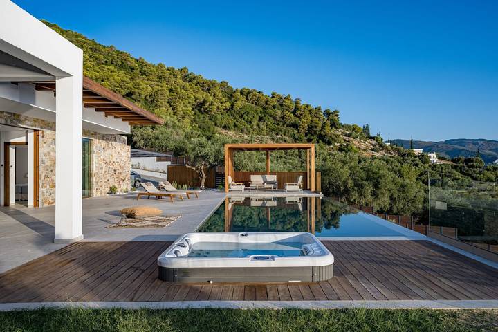 Διαμερίσματα διακοπών για 5 άτομα, με θέα στον ωκεανό και πισίνα καθώς και κήπο στο Κερί