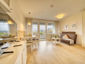 Ferienwohnung für 2 Personen, mit Seeblick und Ausblick sowie Balkon, kinderfreundlich in Heiligenhafen
